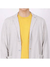 Gray notched cardigan linen blend jacket KA110 - IKALOOOK - BALAAN 9