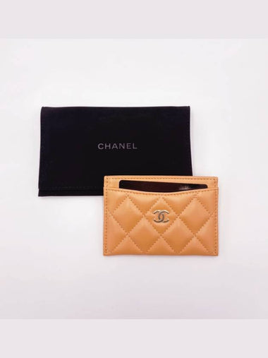 Classic gold logo card holder Salmon AP0213 B15532 NU904 - CHANEL - BALAAN 1