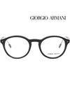 eyewear round glasses black - GIORGIO ARMANI - BALAAN 4