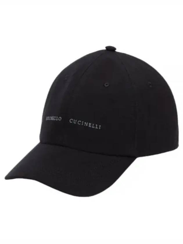 Embroidered Logo Cotton Ball Cap Black - BRUNELLO CUCINELLI - BALAAN 2