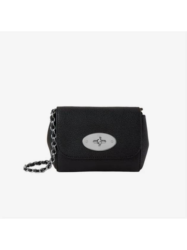 Mini Lily Chain Cross Bag Black Silver - MULBERRY - BALAAN 4