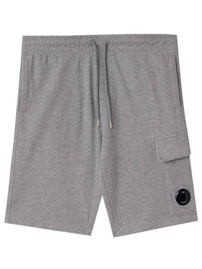 Men's Light Fleece Lens Wappen Cargo Shorts Grey - CP COMPANY - BALAAN 2