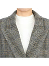 Women's Check Pattern Double Coat Beige - ISABEL MARANT - BALAAN 7