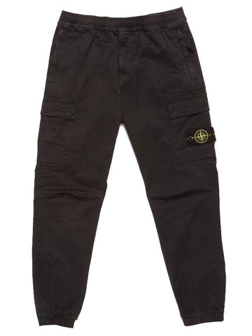 Men's Wappen Patch Straight Pants Black - STONE ISLAND - BALAAN 1