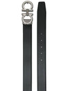 Men's Gancini Reversible Leather Belt Black - SALVATORE FERRAGAMO - BALAAN 4