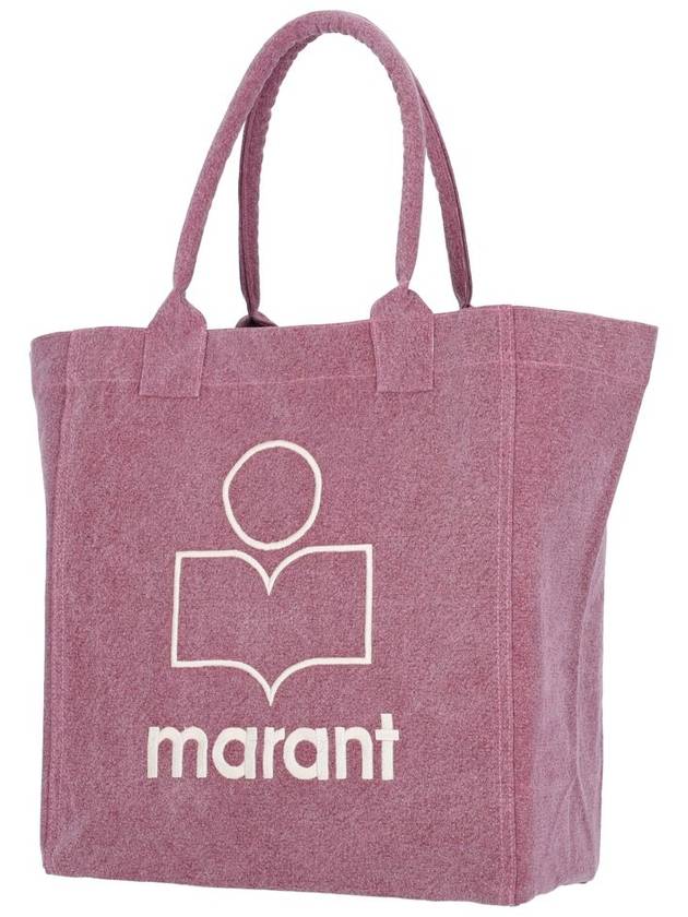 Yenky Logo Washed Cotton Tote Bag Pink - ISABEL MARANT - BALAAN 3