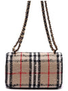 TB Logo Check Bouclé Mini Lola Cross Bag Beige - BURBERRY - BALAAN 5