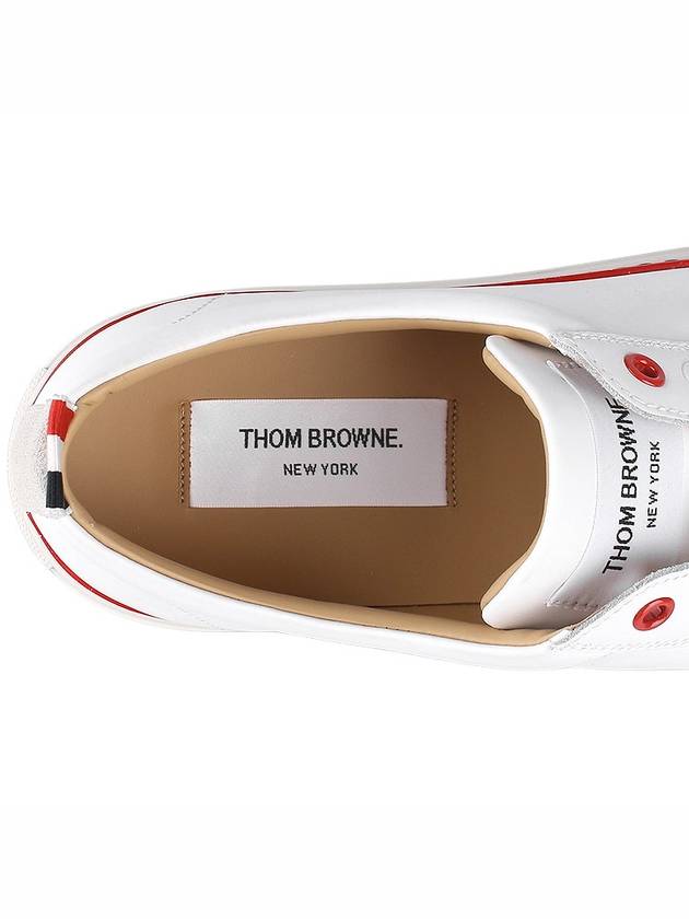 RWB Cupsole Rubber Calfskin Trainer Sneakers White - THOM BROWNE - BALAAN 9