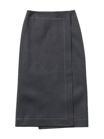 Overlap Skirt Dark Denim Women s - SUNNEI - BALAAN 1