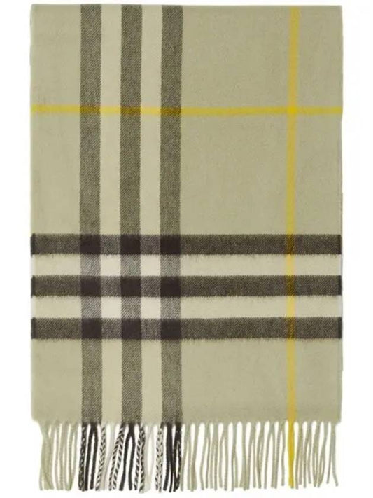 Check Cashmere Scarf Green - BURBERRY - BALAAN 2