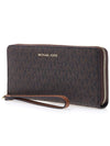 Large Logo Continental Long Wallet Brown - MICHAEL KORS - BALAAN 3