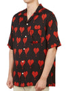 Men's Break Heart Motif Print Short Sleeve Shirt Black - ALLSAINTS - BALAAN 3