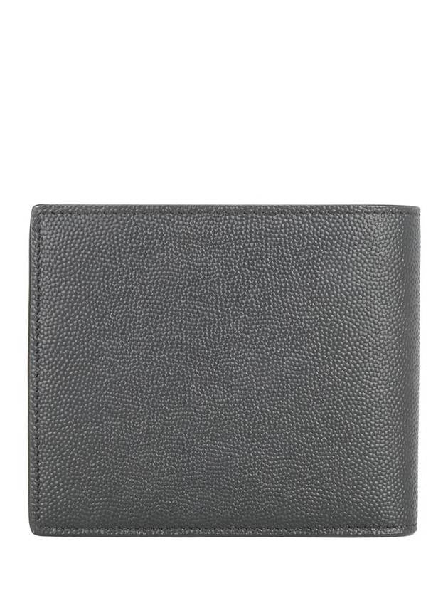 Cassandre  Leather Half Wallet Black - SAINT LAURENT - BALAAN 3