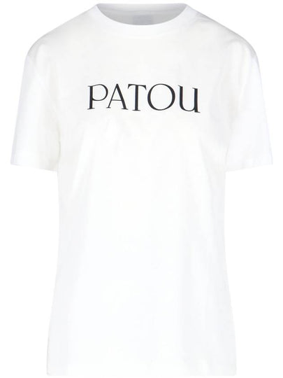 Logo Cotton Short Sleeve T-Shirt White - PATOU - BALAAN 2