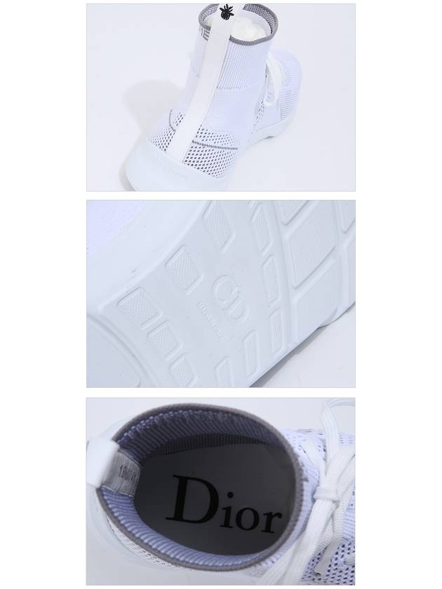 B21 Socks Knit High Top Sneakers White - DIOR - BALAAN 7