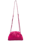 Women s 585852 Intrecciato hot pink color dumpling bag mini cross - BOTTEGA VENETA - BALAAN 6