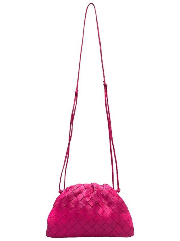 Women s 585852 Intrecciato hot pink color dumpling bag mini cross - BOTTEGA VENETA - BALAAN 6