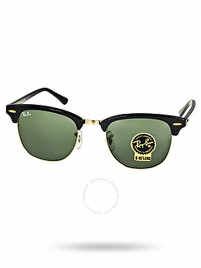 Eyewear Clubmaster Gold Metal Sunglasses Black Green - RAY-BAN - BALAAN 2