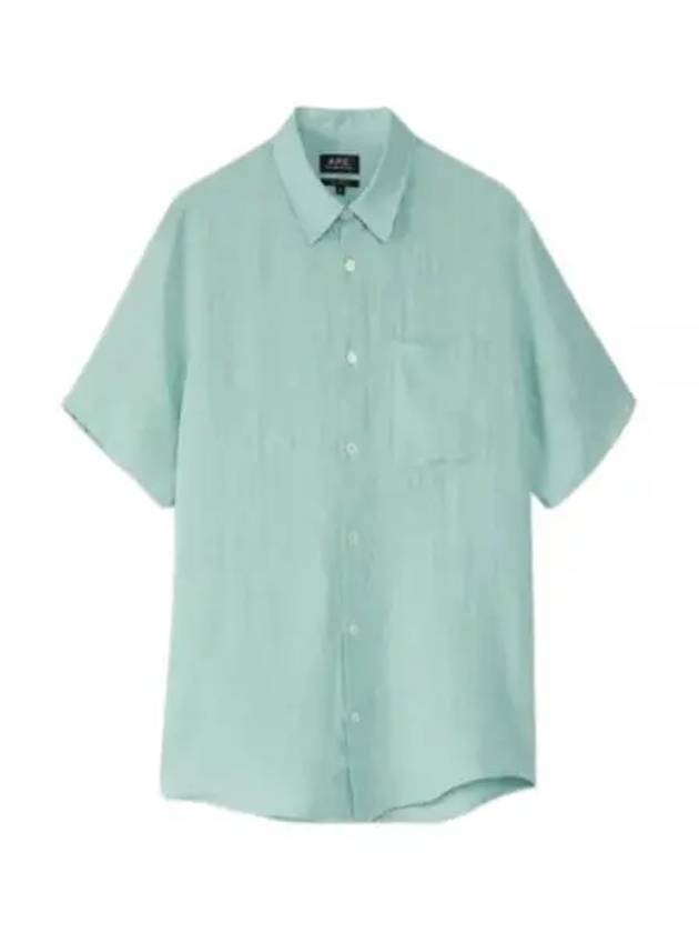 Bellini Linen Short Sleeve Shirt Green - A.P.C. - BALAAN 2