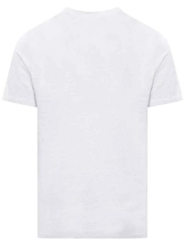 Karman Logo Print Linen Short Sleeve T-Shirt White - ISABEL MARANT - BALAAN 4