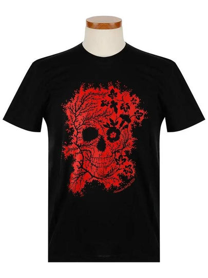 Evil Skull Motif Short Sleeve T-Shirt Black - ALEXANDER MCQUEEN - BALAAN 2