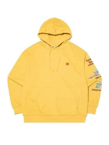 KODAK Essential Lettering Embroidery Hooded Sweatshirt MUSTARD - KODO - BALAAN 1