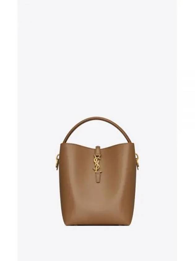 Le 37 Leather Bucket Bag Brown - SAINT LAURENT - BALAAN 2