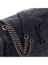 Crinkle Vintage Leather Nikki Medium Shoulder Bag Black - SAINT LAURENT - BALAAN 7