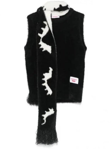 FLUFFY SCARF VEST SET 042090401 - CHARLES JEFFREY LOVERBOY - BALAAN 1