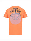 Tricromia Three Print Cotton Jersey T-Shirt Orange - STONE ISLAND - BALAAN 2