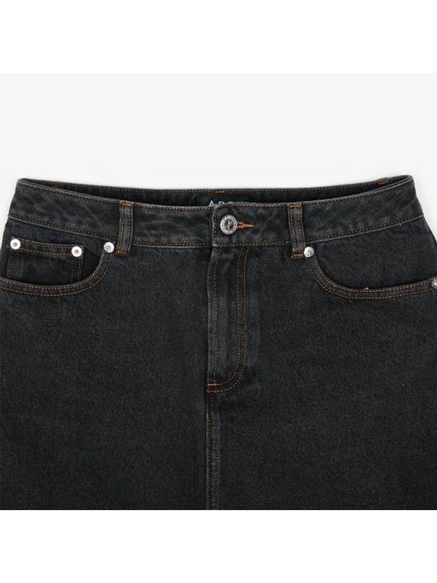 Women's Standard Denim A-Line Skirt Black - A.P.C. - BALAAN 4