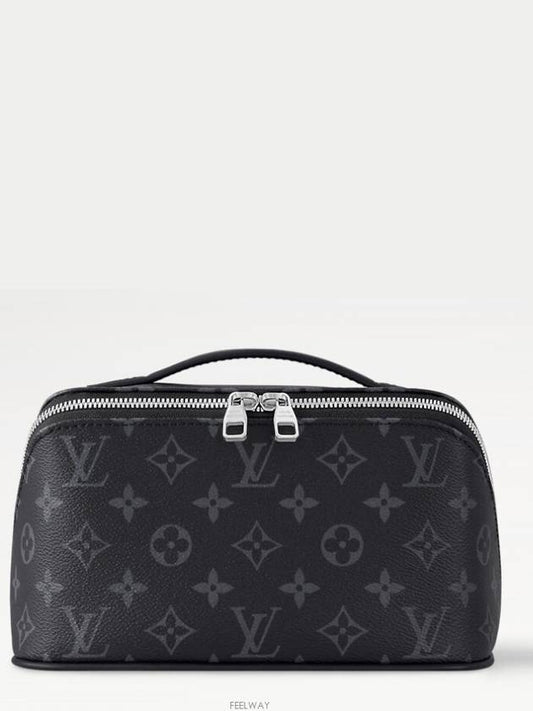 Toiletry Monogram Eclipse Coated Canvas Pouch Bag Black - LOUIS VUITTON - BALAAN 2