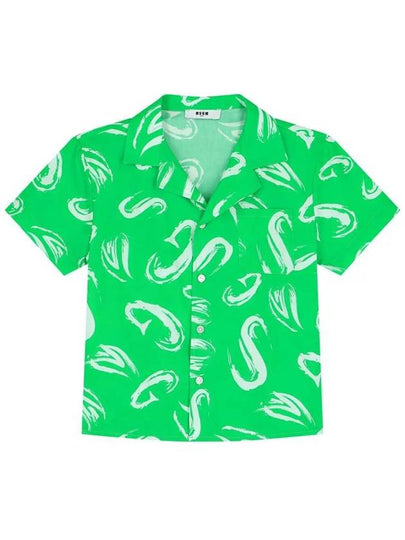 Kids Logo Pattern Short Sleeve Shirt S4MSJBSI244 080 - MSGM - BALAAN 2