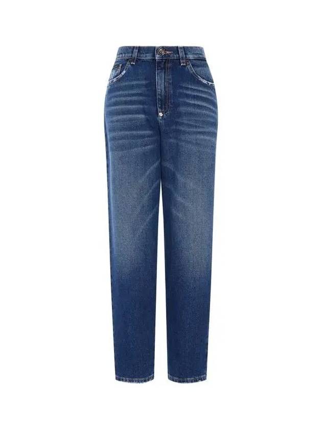 Women s Washed Mom Fit Denim Pants Dark Indigo - PHILIPP PLEIN - BALAAN 1