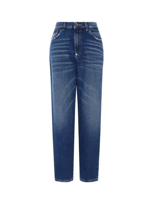 Women s Washed Mom Fit Denim Pants Dark Indigo - PHILIPP PLEIN - BALAAN 1