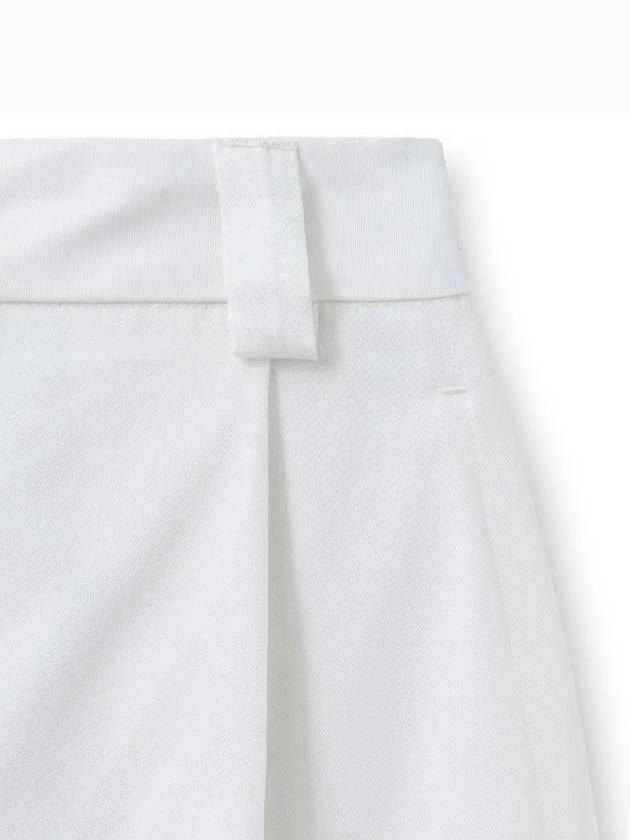 Tencel Cotton Pleates Wide Pants White - NOIRER FOR WOMEN - BALAAN 6