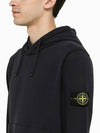 Wappen Patch Cotton Fleece Hoodie Navy - STONE ISLAND - BALAAN 5