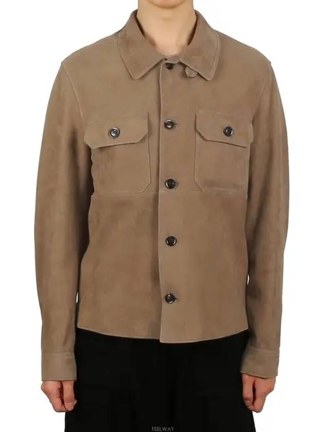 Micro Light Suede Jacket Brown - TOM FORD - BALAAN 3