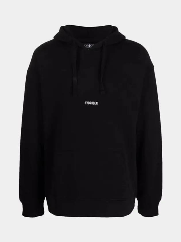 Men's mini logo sweatshirt black hood 294602 007 - HYDROGEN - BALAAN 1