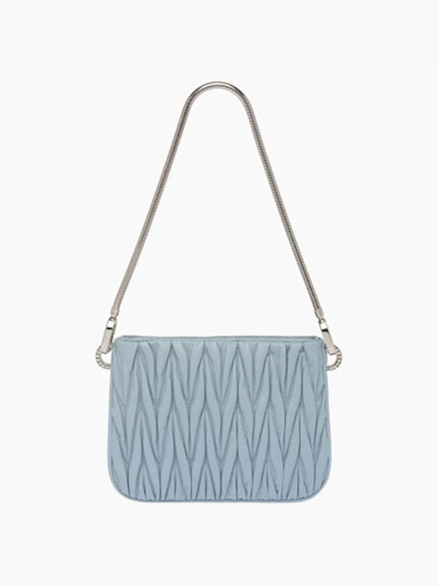 Sassy Matelasse Nappa Leather Shoulder Bag Blue - MIU MIU - BALAAN 4