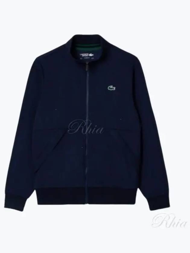 Sports Classic Fit Stretch Sweat Zip-Up Jacket Blue - LACOSTE - BALAAN 2