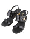 G39730 CC Turnlock Patent Quilted Strap Sandals 37 1 2 companies 33470Y - CHANEL - BALAAN 3