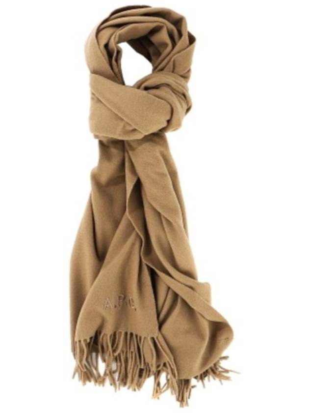 Ambroise Embroidered Muffler Camel - A.P.C. - BALAAN 4