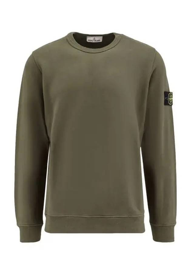 Wappen Patch Crew Neck Cotton Sweatshirt Musk Green - STONE ISLAND - BALAAN 2