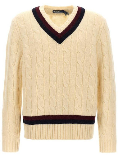 JF White Aaran cable sweater 710941116001 - POLO RALPH LAUREN - BALAAN 1