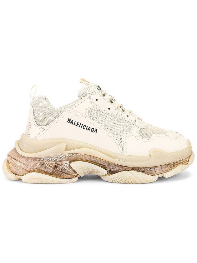 Triple S Clear Sole Low Top Sneakers Beige - BALENCIAGA - BALAAN 1