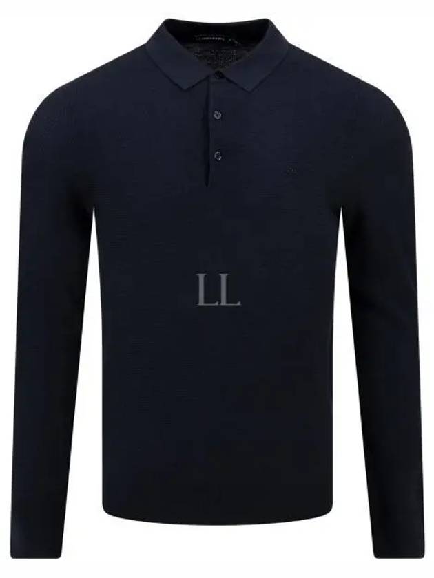 Men's Rowan Mesh Knit Long Sleeve Polo - J.LINDEBERG - BALAAN 2