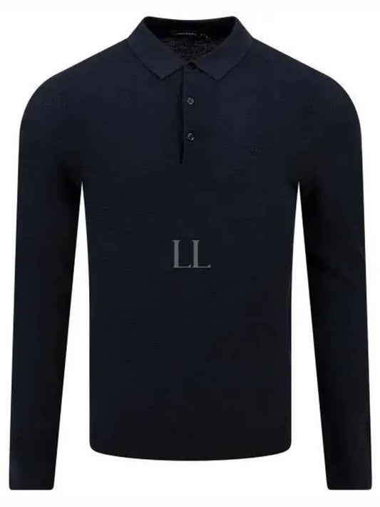 Men's Rowan Mesh Knit Long Sleeve Polo - J.LINDEBERG - BALAAN 2