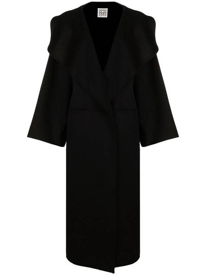 Signature Wool Cashmere Single Coat Black - TOTEME - BALAAN 2