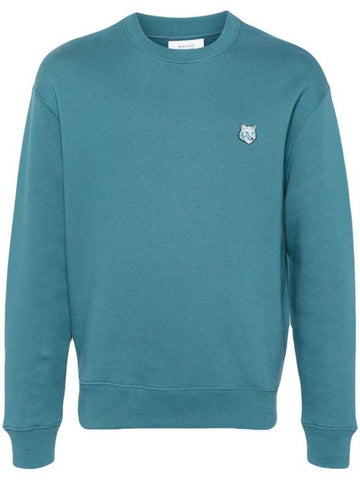 Bold Fox Head Cotton Sweatshirt Lake Blue - MAISON KITSUNE - BALAAN 1